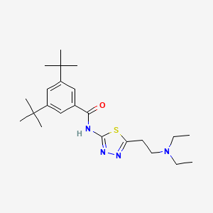 3,5-di-tert-butyl-N-{5-[2-(diethylamino)ethyl]-1,3,4-thiadiazol-2-yl}benzamide