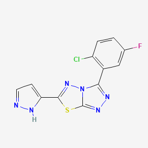 3-[3-(2-Chloro-5-fluorophenyl)-[1,2,4]Triazolo[3,4-b][1,3,4]thiadiazol-6-yl]-1H-pyrazole