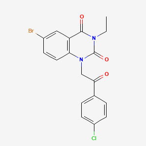 6-bromo-1-[2-(4-chlorophenyl)-2-oxoethyl]-3-ethylquinazoline-2,4(1H,3H)-dione