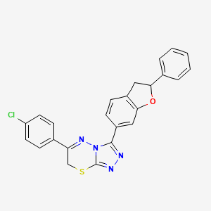 6-(4-chlorophenyl)-3-(2-phenyl-2,3-dihydro-1-benzofuran-6-yl)-7H-[1,2,4]triazolo[3,4-b][1,3,4]thiadiazine