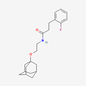 N-[2-(1-adamantyloxy)ethyl]-3-(2-fluorophenyl)propanamide