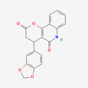 4-(1,3-benzodioxol-5-yl)-4,6-dihydro-2H-pyrano[3,2-c]quinoline-2,5(3H)-dione