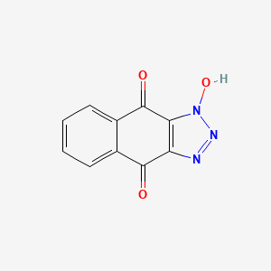 molecular formula C10H5N3O3 B11057692 1-hydroxy-1H-naphtho[2,3-d][1,2,3]triazole-4,9-dione 