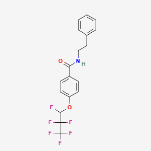 molecular formula C18H15F6NO2 B11057737 4-(1,2,2,3,3,3-hexafluoropropoxy)-N-(2-phenylethyl)benzamide 