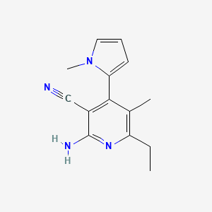 2-Amino-6-ethyl-5-methyl-4-(1-methylpyrrol-2-yl)pyridine-3-carbonitrile