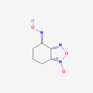 molecular formula C6H7N3O3 B11057740 (4E)-N-hydroxy-6,7-dihydro-2,1,3-benzoxadiazol-4(5H)-imine 1-oxide 