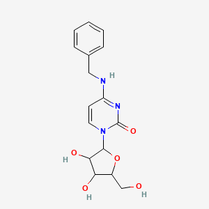 molecular formula C16H19N3O5 B11057743 4-(benzylamino)-1-pentofuranosylpyrimidin-2(1H)-one 