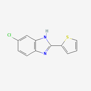 molecular formula C11H7ClN2S B11057751 5-chloro-2-(thiophen-2-yl)-1H-benzimidazole 