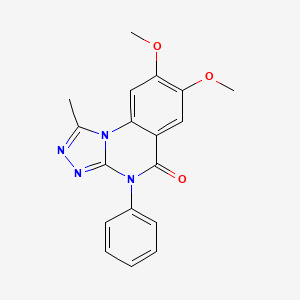 7,8-dimethoxy-1-methyl-4-phenyl[1,2,4]triazolo[4,3-a]quinazolin-5(4H)-one