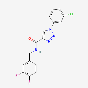 1-(3-Chlorophenyl)-N-[(3,4-difluorophenyl)methyl]-1,2,3-triazole-4-carboxamide