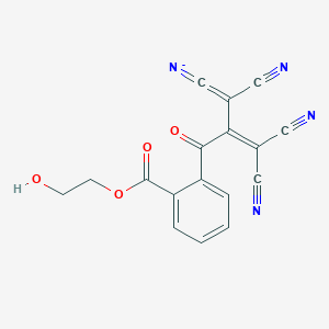 molecular formula C17H9N4O4- B11057787 [2,4,4-tricyano-3-[2-(2-hydroxyethoxycarbonyl)benzoyl]buta-1,3-dienylidene]azanide 