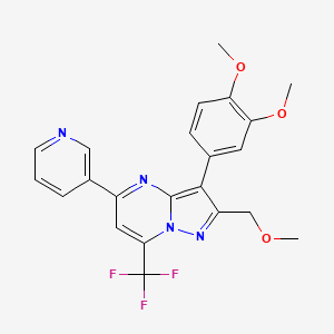 3-(3,4-Dimethoxyphenyl)-2-(methoxymethyl)-5-(pyridin-3-yl)-7-(trifluoromethyl)pyrazolo[1,5-a]pyrimidine