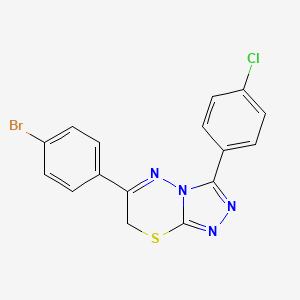 6-(4-bromophenyl)-3-(4-chlorophenyl)-7H-[1,2,4]triazolo[3,4-b][1,3,4]thiadiazine