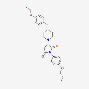 3-[4-(4-Ethoxybenzyl)piperidin-1-yl]-1-(4-propoxyphenyl)pyrrolidine-2,5-dione