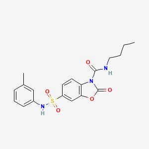 molecular formula C19H21N3O5S B11057912 N-butyl-6-[(3-methylphenyl)sulfamoyl]-2-oxo-1,3-benzoxazole-3(2H)-carboxamide 