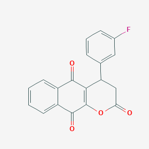 4-(3-fluorophenyl)-3,4-dihydro-2H-benzo[g]chromene-2,5,10-trione