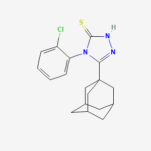 molecular formula C18H20ClN3S B11057939 5-(1-Adamantyl)-4-(2-chlorophenyl)-4H-1,2,4-triazol-3-ylhydrosulfide 