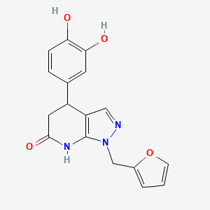 4-(3,4-dihydroxyphenyl)-1-(furan-2-ylmethyl)-1,4,5,7-tetrahydro-6H-pyrazolo[3,4-b]pyridin-6-one