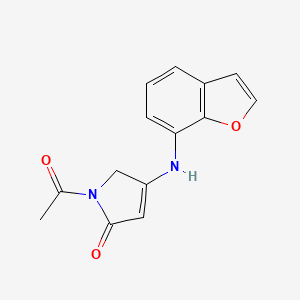 molecular formula C14H12N2O3 B11057965 1-acetyl-4-(1-benzofuran-7-ylamino)-1,5-dihydro-2H-pyrrol-2-one 