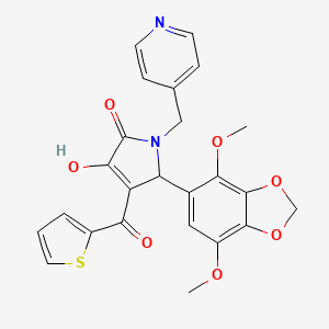 5-(4,7-dimethoxy-1,3-benzodioxol-5-yl)-3-hydroxy-1-(pyridin-4-ylmethyl)-4-(thiophen-2-ylcarbonyl)-1,5-dihydro-2H-pyrrol-2-one