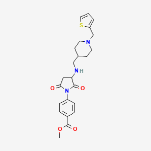 Methyl 4-[2,5-dioxo-3-({[1-(thiophen-2-ylmethyl)piperidin-4-yl]methyl}amino)pyrrolidin-1-yl]benzoate