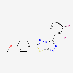 molecular formula C16H10F2N4OS B11058038 3-(2,3-Difluorophenyl)-6-(4-methoxyphenyl)[1,2,4]triazolo[3,4-b][1,3,4]thiadiazole 