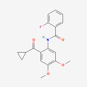 N-[2-(cyclopropylcarbonyl)-4,5-dimethoxyphenyl]-2-fluorobenzamide