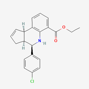 ethyl (3aS,4R,9bR)-4-(4-chlorophenyl)-3a,4,5,9b-tetrahydro-3H-cyclopenta[c]quinoline-6-carboxylate