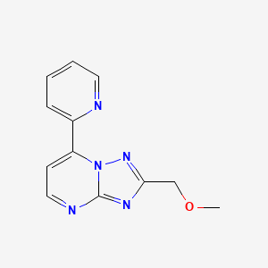 molecular formula C12H11N5O B11058065 2-[2-(Methoxymethyl)-[1,2,4]triazolo[1,5-a]pyrimidin-7-yl]pyridine 