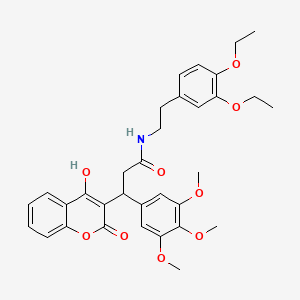 N-[2-(3,4-diethoxyphenyl)ethyl]-3-(4-hydroxy-2-oxo-2H-chromen-3-yl)-3-(3,4,5-trimethoxyphenyl)propanamide