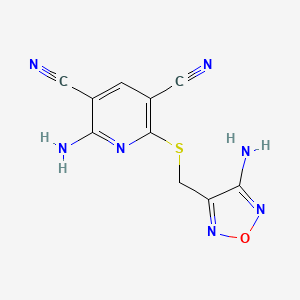 2-Amino-6-{[(4-amino-1,2,5-oxadiazol-3-yl)methyl]sulfanyl}pyridine-3,5-dicarbonitrile