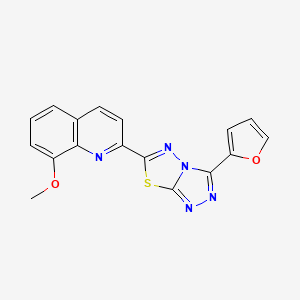 2-[3-(Furan-2-yl)-[1,2,4]triazolo[3,4-b][1,3,4]thiadiazol-6-yl]-8-methoxyquinoline