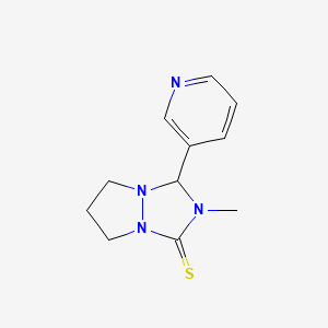 2-methyl-3-(pyridin-3-yl)tetrahydro-1H,5H-pyrazolo[1,2-a][1,2,4]triazole-1-thione