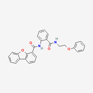 N-{2-[(2-phenoxyethyl)carbamoyl]phenyl}dibenzo[b,d]furan-4-carboxamide