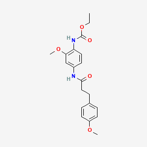 Ethyl (2-methoxy-4-{[3-(4-methoxyphenyl)propanoyl]amino}phenyl)carbamate