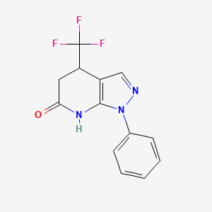 1-Phenyl-4-(trifluoromethyl)-1H,4H,5H,6H,7H-pyrazolo[3,4-b]pyridin-6-one