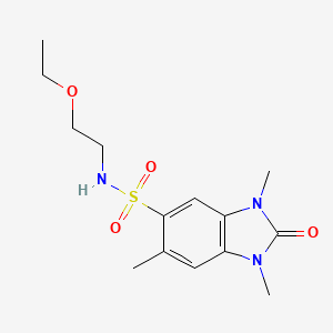 N-(2-ethoxyethyl)-1,3,6-trimethyl-2-oxo-2,3-dihydro-1H-benzimidazole-5-sulfonamide