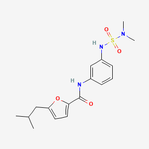 molecular formula C17H23N3O4S B11058216 N-{3-[(dimethylsulfamoyl)amino]phenyl}-5-(2-methylpropyl)furan-2-carboxamide 