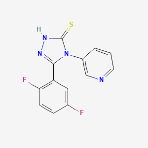 molecular formula C13H8F2N4S B11058234 5-(2,5-difluorophenyl)-4-(pyridin-3-yl)-4H-1,2,4-triazole-3-thiol 