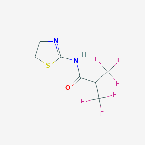 molecular formula C7H6F6N2OS B11058244 N-(4,5-Dihydro-1,3-thiazol-2-yl)-3,3,3-trifluoro-2-(trifluoromethyl)propanamide 