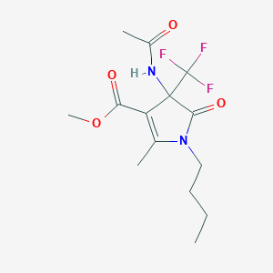 molecular formula C14H19F3N2O4 B11058245 methyl 4-(acetylamino)-1-butyl-2-methyl-5-oxo-4-(trifluoromethyl)-4,5-dihydro-1H-pyrrole-3-carboxylate 