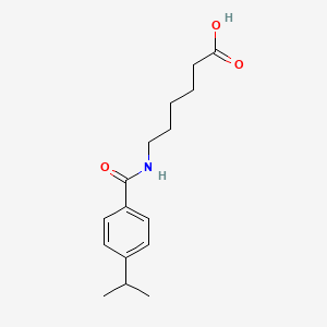 molecular formula C16H23NO3 B11058273 Hexanoic acid, 6-[[4-(1-methylethyl)benzoyl]amino]- 