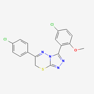 3-(5-chloro-2-methoxyphenyl)-6-(4-chlorophenyl)-7H-[1,2,4]triazolo[3,4-b][1,3,4]thiadiazine