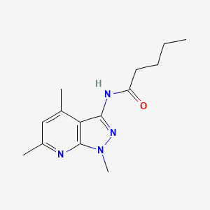 N-(1,4,6-trimethyl-1H-pyrazolo[3,4-b]pyridin-3-yl)pentanamide