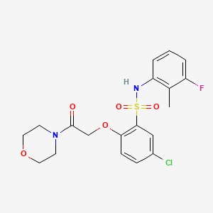 5-chloro-N-(3-fluoro-2-methylphenyl)-2-(2-morpholin-4-yl-2-oxoethoxy)benzenesulfonamide