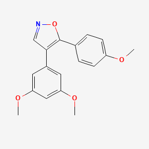 molecular formula C18H17NO4 B11058326 4-(3,5-Dimethoxyphenyl)-5-(4-methoxyphenyl)isoxazole 