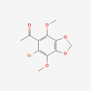 molecular formula C11H11BrO5 B11058336 1-(6-Bromo-4,7-dimethoxy-1,3-benzodioxol-5-yl)ethanone 