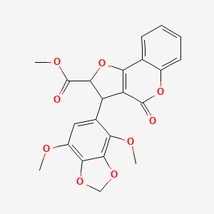 methyl 3-(4,7-dimethoxy-1,3-benzodioxol-5-yl)-4-oxo-2,3-dihydro-4H-furo[3,2-c]chromene-2-carboxylate