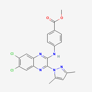 methyl 4-{[6,7-dichloro-3-(3,5-dimethyl-1H-pyrazol-1-yl)quinoxalin-2-yl]amino}benzoate