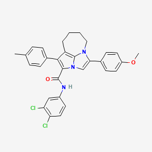 N-(3,4-dichlorophenyl)-4-(4-methoxyphenyl)-1-(4-methylphenyl)-5,6,7,8-tetrahydro-2a,4a-diazacyclopenta[cd]azulene-2-carboxamide